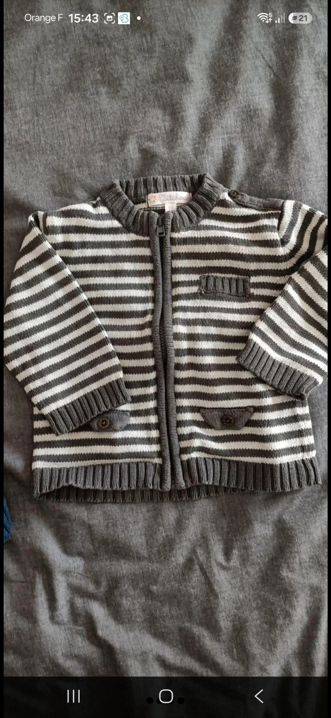 Lote de 3 suéteres para bebê menino 6 meses – photo 2
